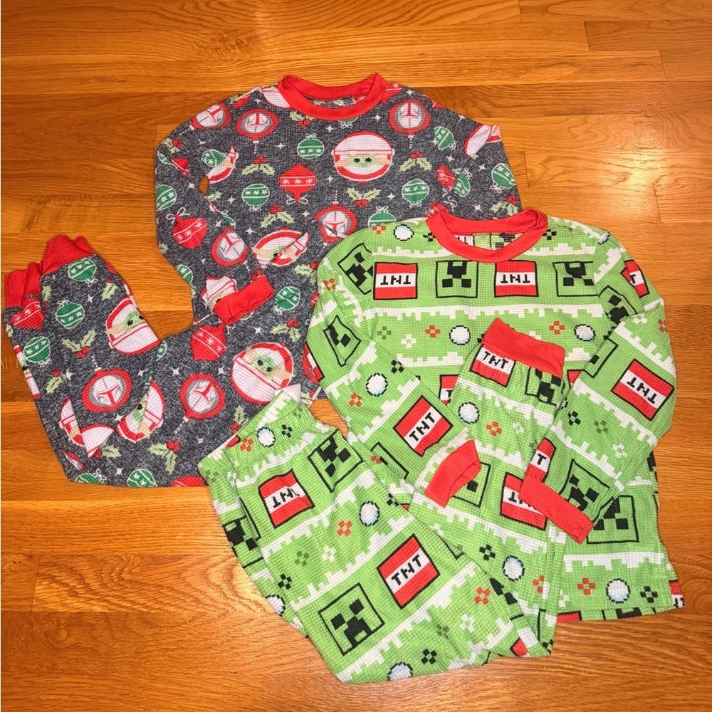 Minecraft Star Wars Pajamas Boys Size 6/7 Kids Pajama Sets Bundle Sleepwear